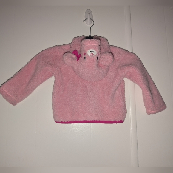 Wonderkids Fuzzy Pink Hoodie with Ears - Picture 7 of 7